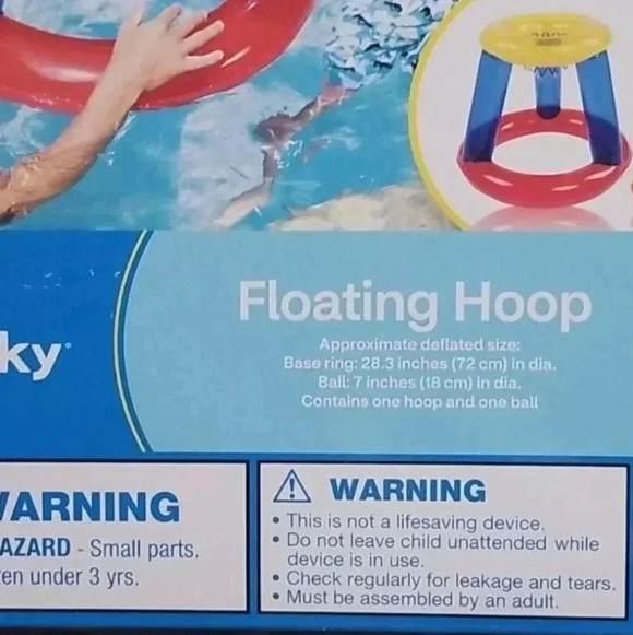 Water Basketball Game Floating Hoop Inflatable Blow-Up Outdoor Pool Games New - Picture 2 of 3